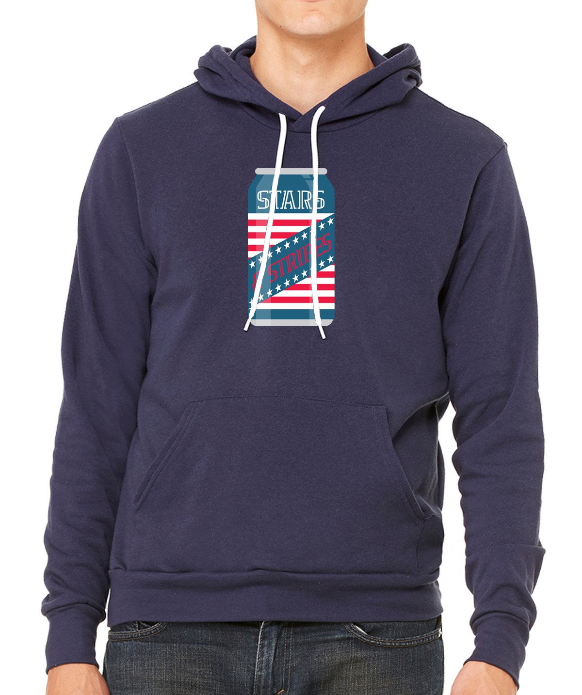 Stars and Strips Beer Hoodie, Funny Drinking Sweatshirts, Patriotic